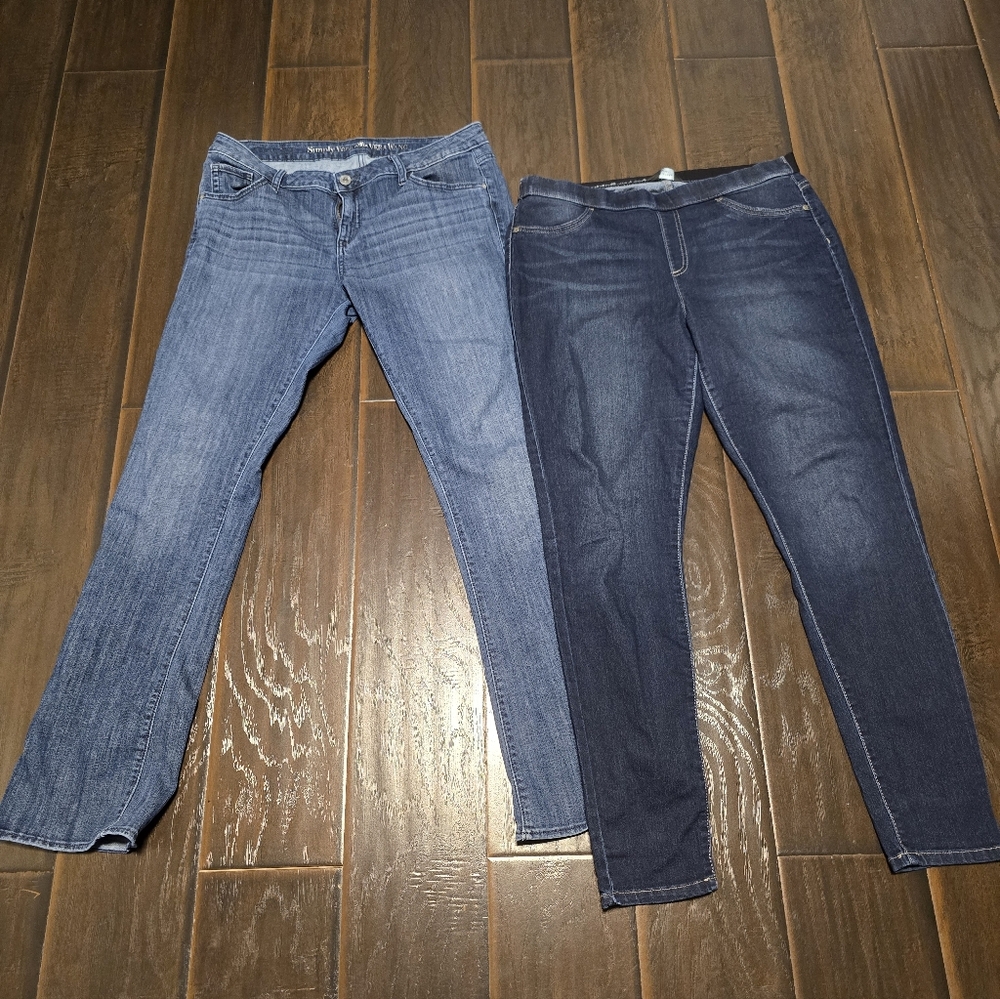 Simply Vera by Vera Wang Jeans bootcut skinny jeans pants 12 14 Womens clothes